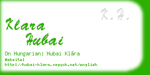 klara hubai business card